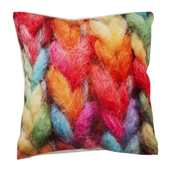 Kissenhülle Fotomotive Strickmotiv 40x40 cm