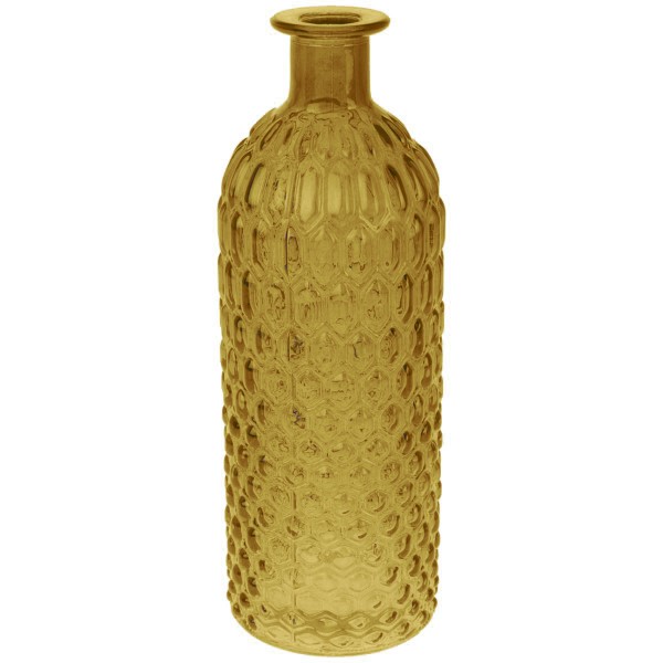 Deko Glasflasche Goldgelb