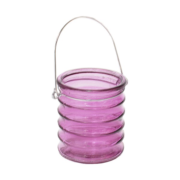 BOLTZE Dekoglas mit Henkel pink