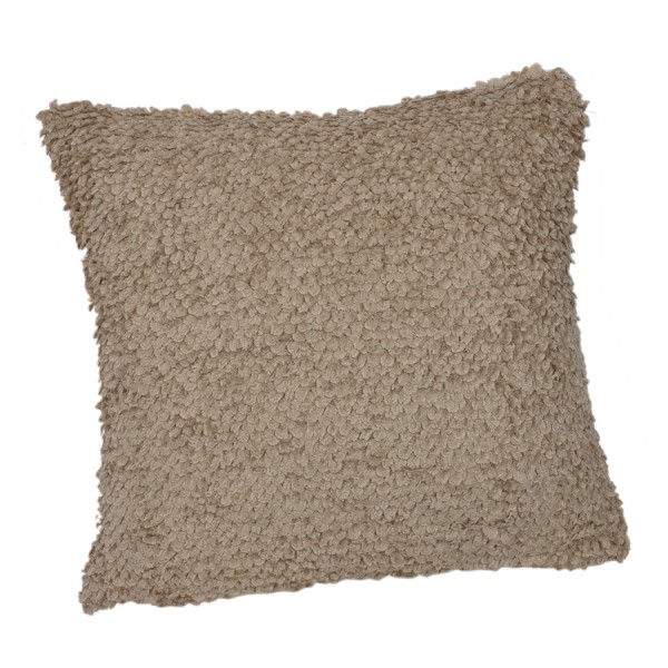 Kissenhülle Plüsch beige