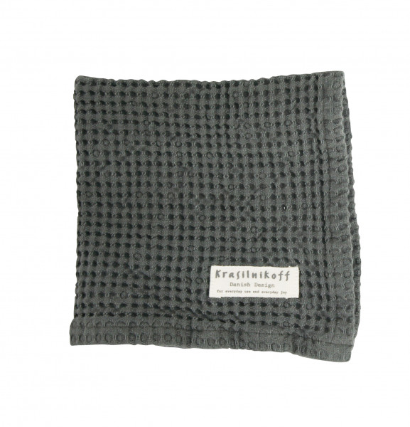 Waffle Charcoal Geschirrtuch, Krasilnikoff, Küchentuch, Tuch, Handtuch, Lappen, 
