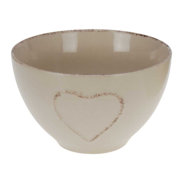 Schälchen Herz beige