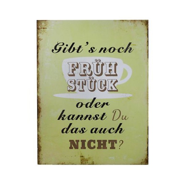 Holzschild Gibts noch Frühstück...