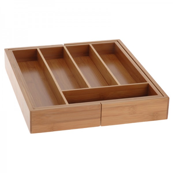 Besteckkasten ausziehbar Besteckeinsatz Bambus Excellent Houseware