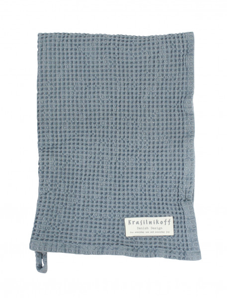 Geschirrtuch, Krasilnikoff, Waffle Dusty Blue, Küchentextilien, Handtuch, 