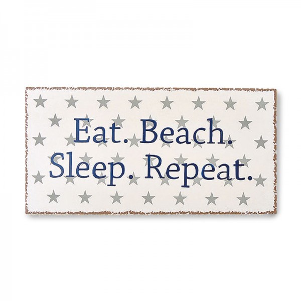 BOLTZE Metallschild Eat Beach Sleep Repeat