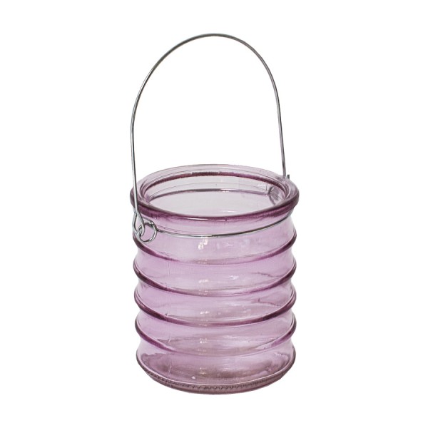 BOLTZE Dekoglas mit Henkel rosa