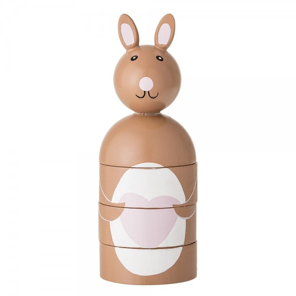 Bloomingville Kinder Holzspielzeug Hase Lotus in braun ø6 cm