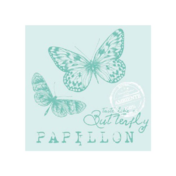 Ambiente Servietten Papillon Aqua
