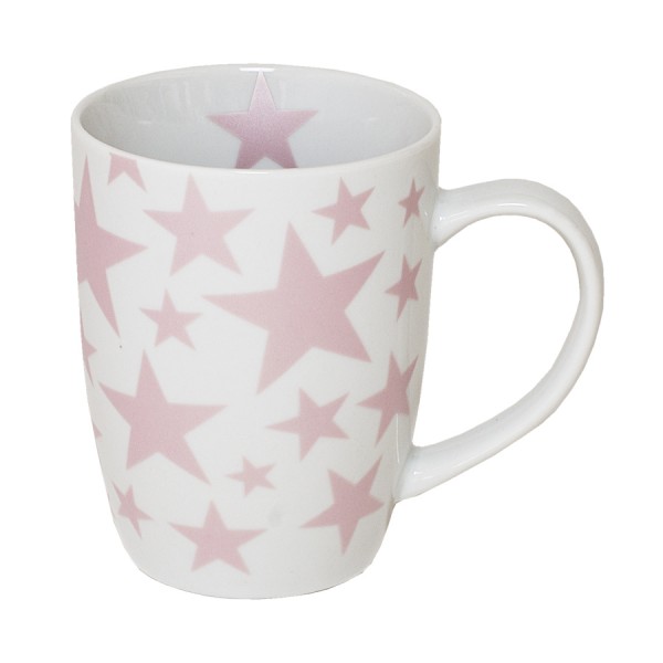 BOLTZE Becher mit kleinen Sternen rosa